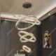 Villa crystal living room overhead chandelier duplex floor chandelier