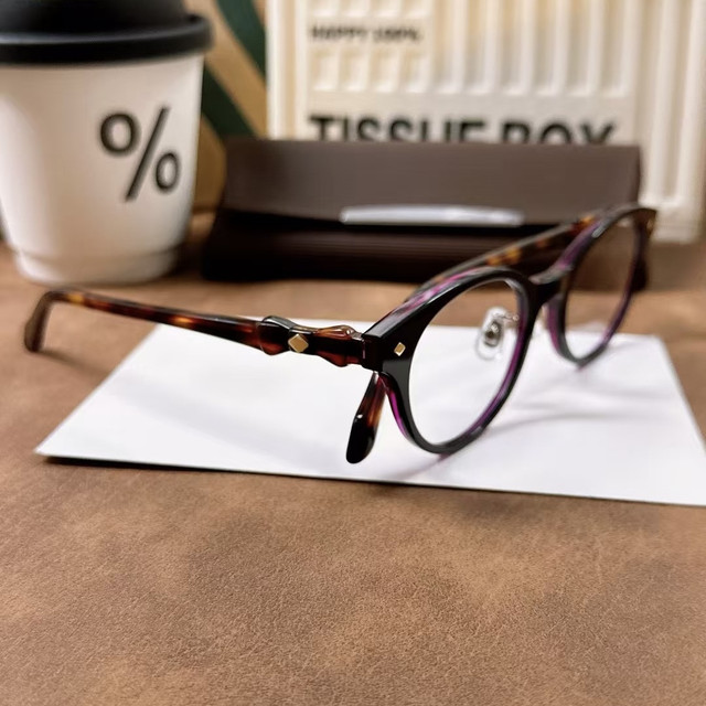 Retro American cat-eye glasses frame for women myopia can be equipped with degree astigmatism lenses fashionable concave eye frame for men