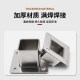 Square tube fixed base thickened stainless steel square tube flange seat tube shelf accessories tube fixings hanger fasteners