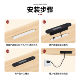 Bedside socket embedded strip, hidden USB charging Japanese style bedside table with light, touch sensor wiring board