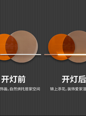 灯光手工抽象风装饰画设计师定制