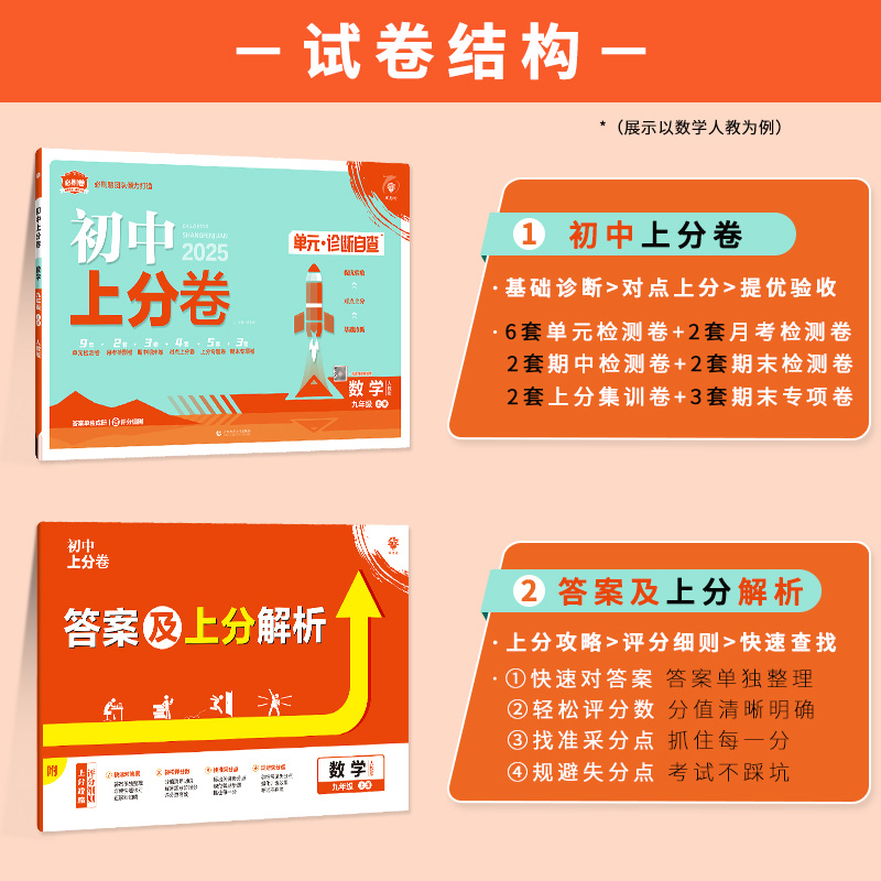 湖南湘教2026新版初中上分卷必刷题七年级八九年级上册下册数学湘教版初一初二初三上下学期同步教材必刷题上分试卷练习册资料书