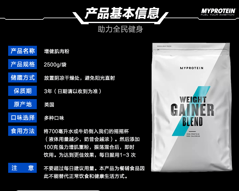 Myprotein熊猫增肌粉5.5磅11磅乳清蛋白健身5公斤11公增健肌粉-图2