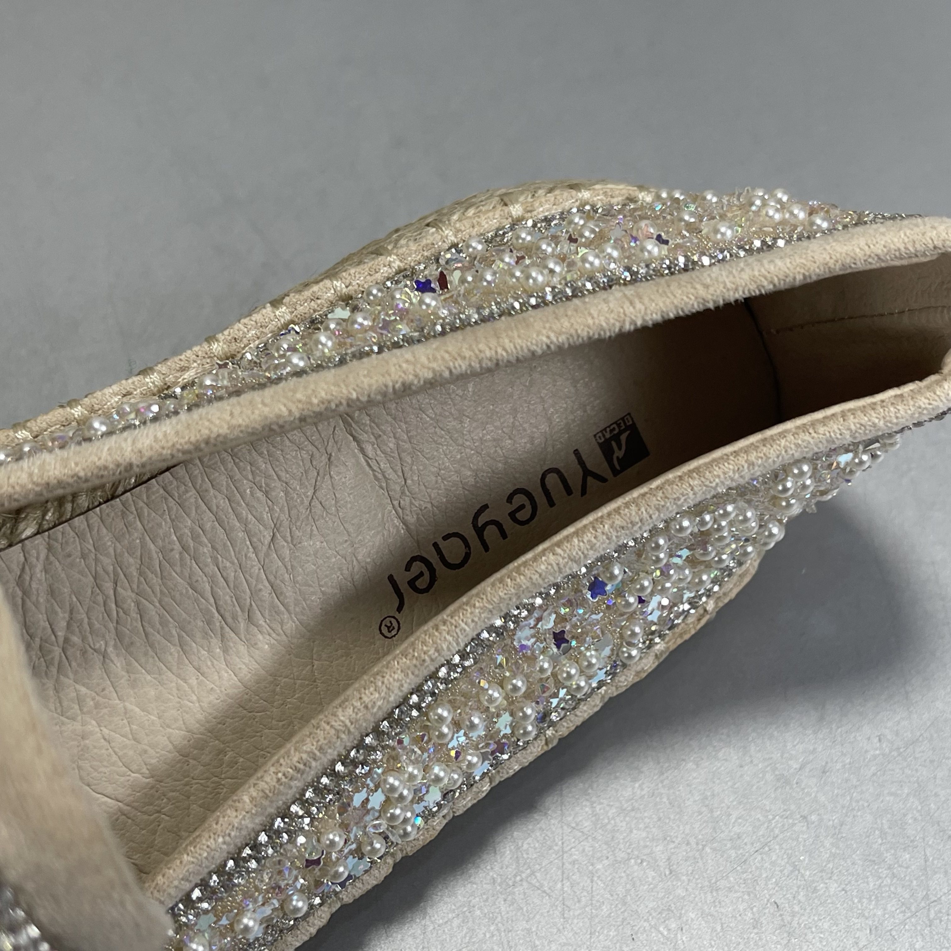 月芽儿水钻小香风渔夫鞋女平底休闲单鞋亮片一脚蹬厚底乐福鞋百搭,淘宝优惠券,粉丝福利购,淘宝优惠卷