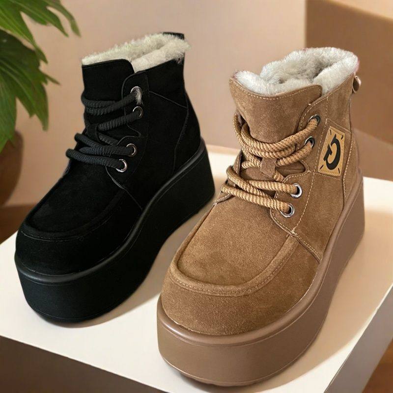 头层牛皮内增高雪地靴女鞋2025冬季真皮厚底加绒加厚高帮短靴棉鞋,淘宝优惠券,粉丝福利购,淘宝优惠卷