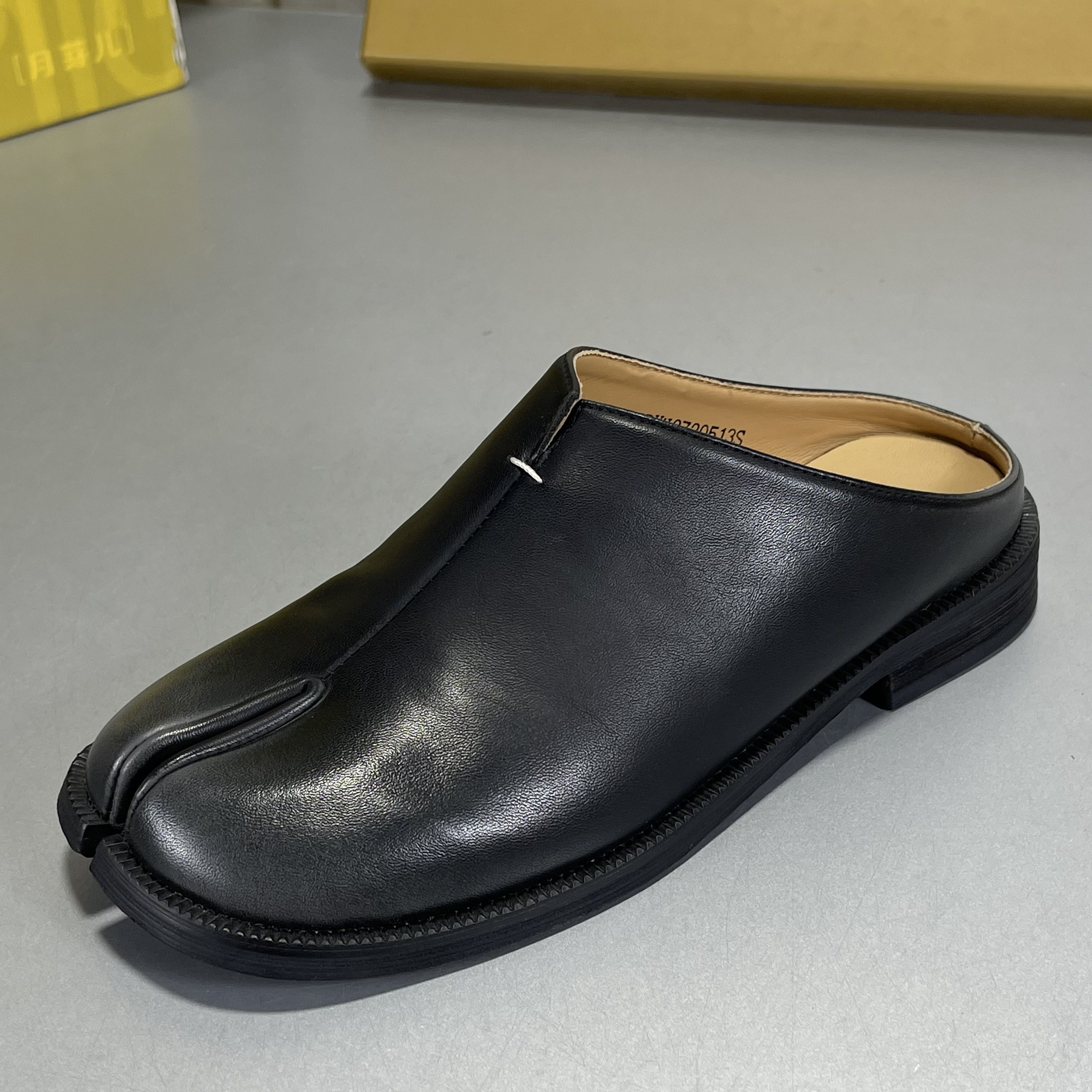 月芽儿复古包头拖鞋女分脚趾厚底复古真皮半拖鞋休闲一脚蹬穆勒鞋,淘宝优惠券,粉丝福利购,淘宝优惠卷