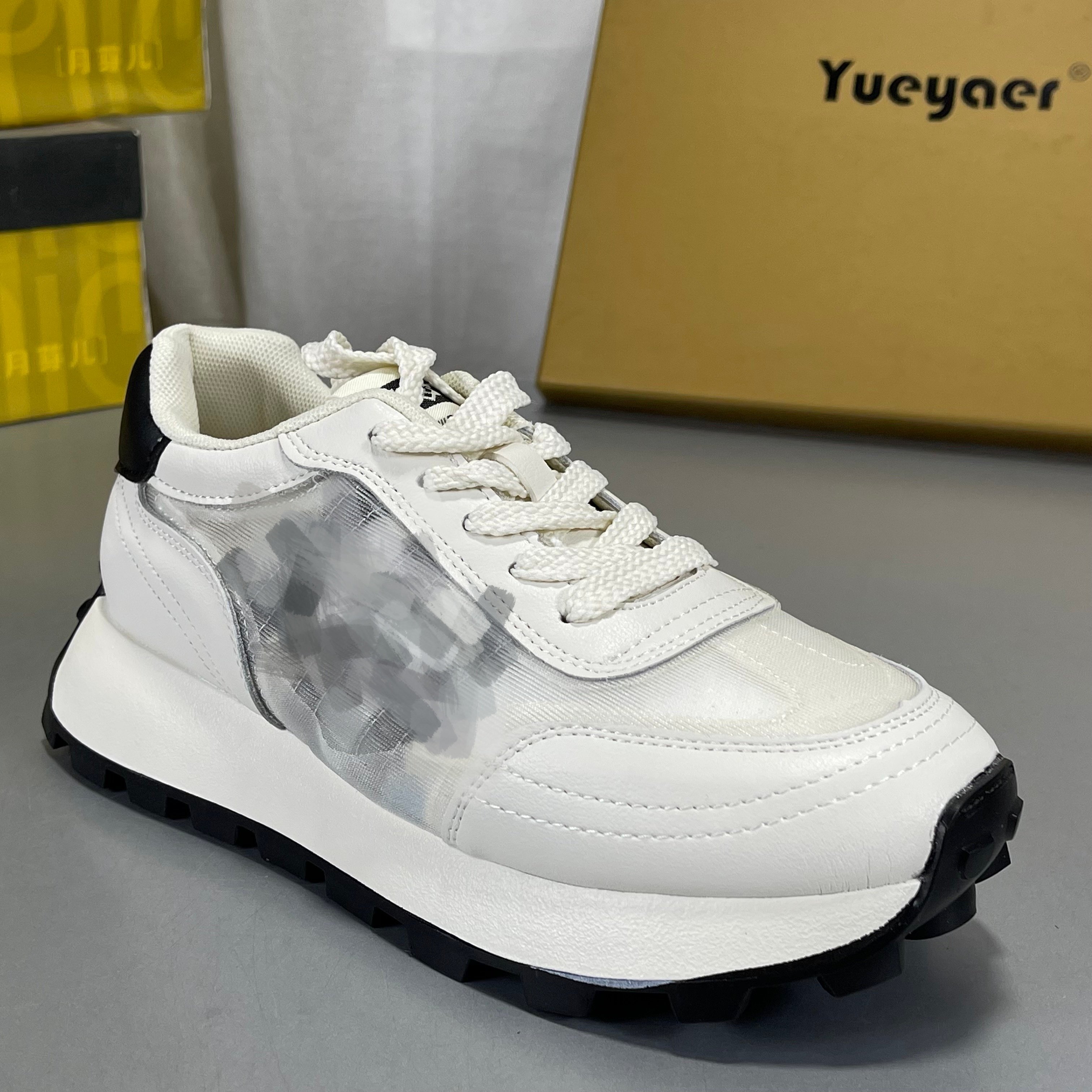 月芽儿小白鞋女真皮阿甘鞋网面透气2026春款防滑系带休闲运动鞋子,淘宝优惠券,粉丝福利购,淘宝优惠卷