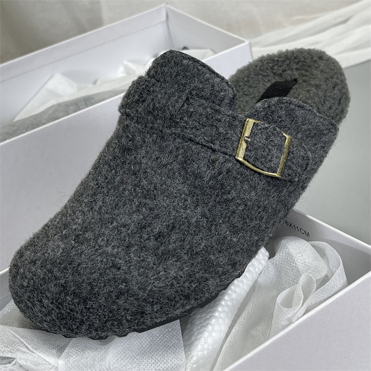 呢料！加绒勃肯半拖女2025秋冬新款女鞋外穿一脚蹬拖鞋软底包头拖,淘宝优惠券,粉丝福利购,淘宝优惠卷