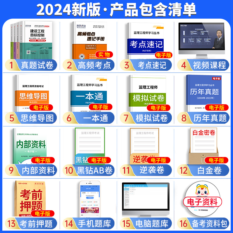 环球网校2024年监理注册工程师历年真题试卷押题模拟试密押题库土建房建全套课件全国总监监理师考试书教材习题集交通运输水利网课 - 图1