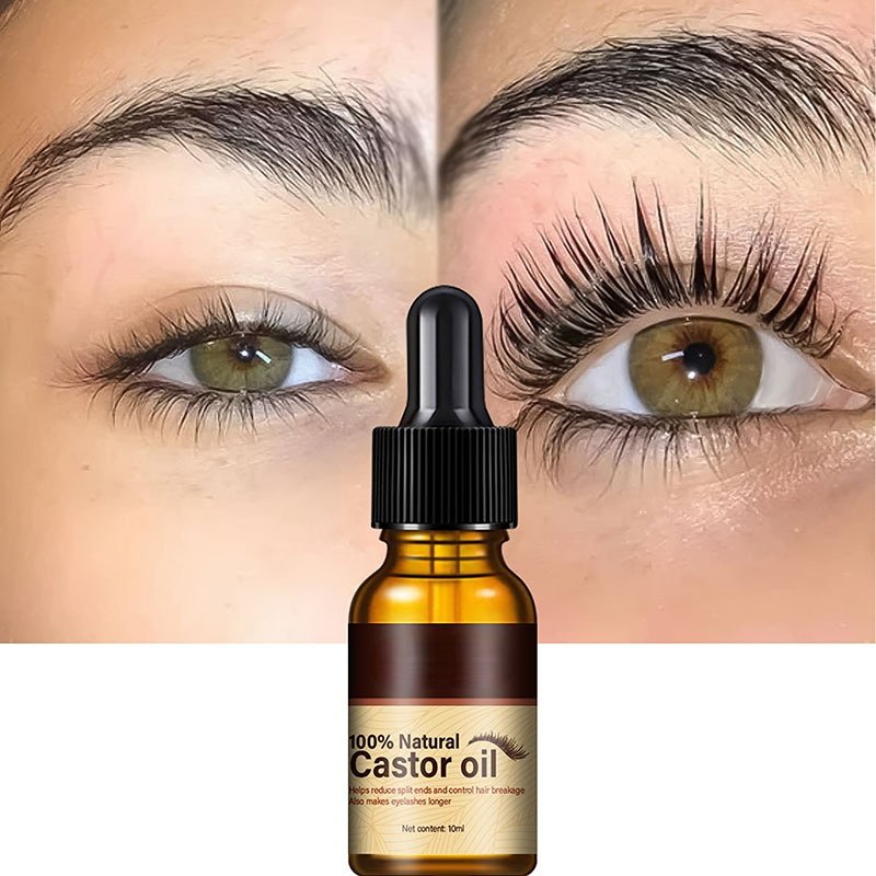 7 Day Castor Oil Eyelash Growth Serum Enhancer Curl Natural - 图0