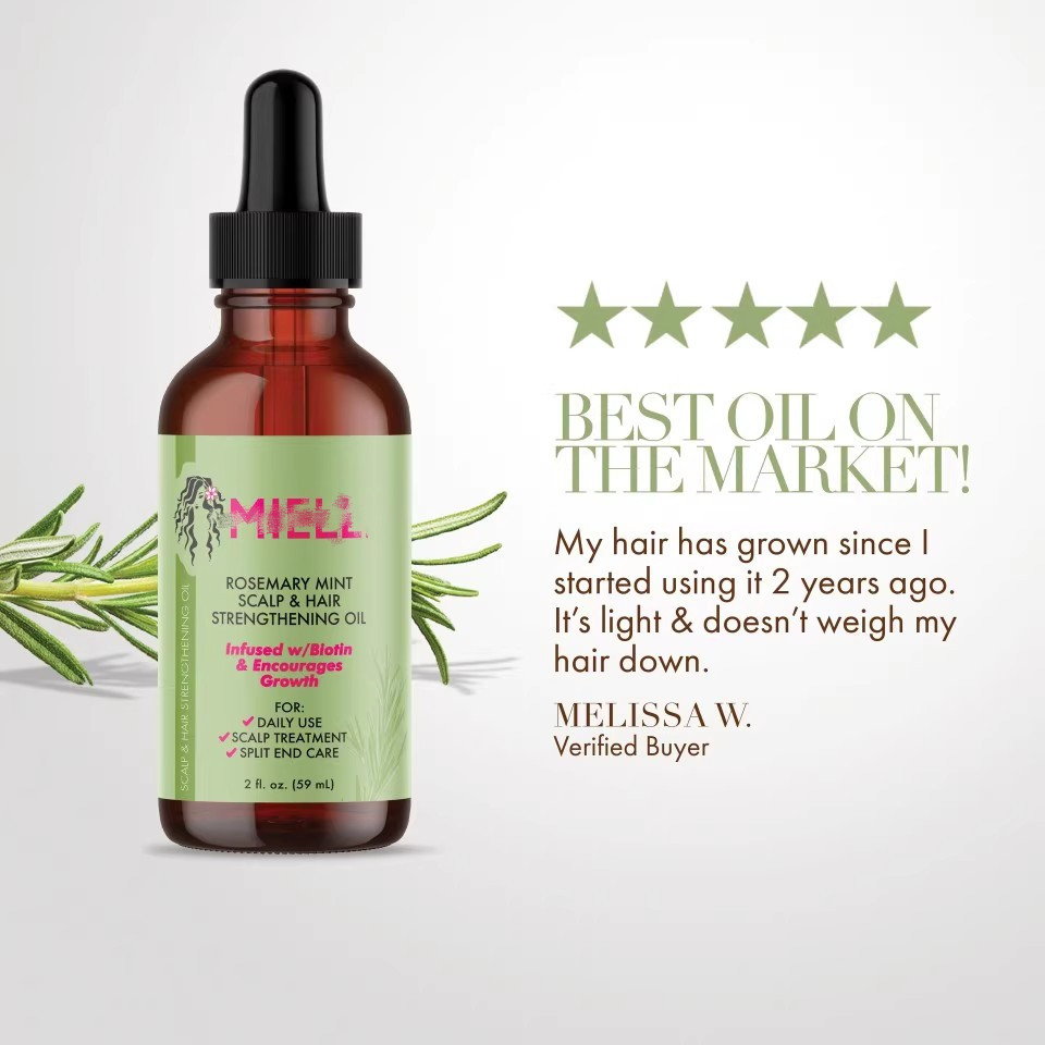 Mielle Organic Rosemary Oil Mint Scalp Hair Strengthening - 图0