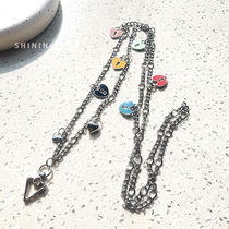 Shininglife mobile phone chain original lock with heart Korean mobile phone inclined satchel chain hanging neck rope mobile phone clip hanging chain