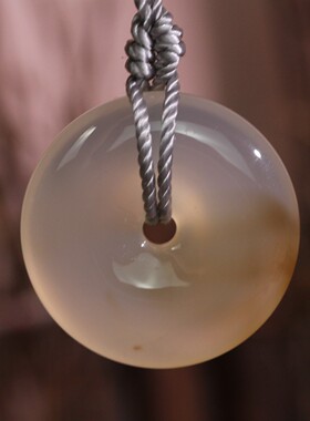 源饰界-天然玉髓高冰种果冻肉平安扣挂件大号吉祥吊坠无伤裂95#