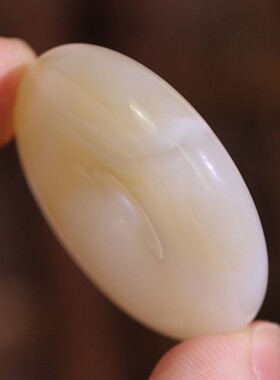 源饰界天然玉髓平安扣挂件玉石坠水胆纹似云似浪花抽象特色无伤裂