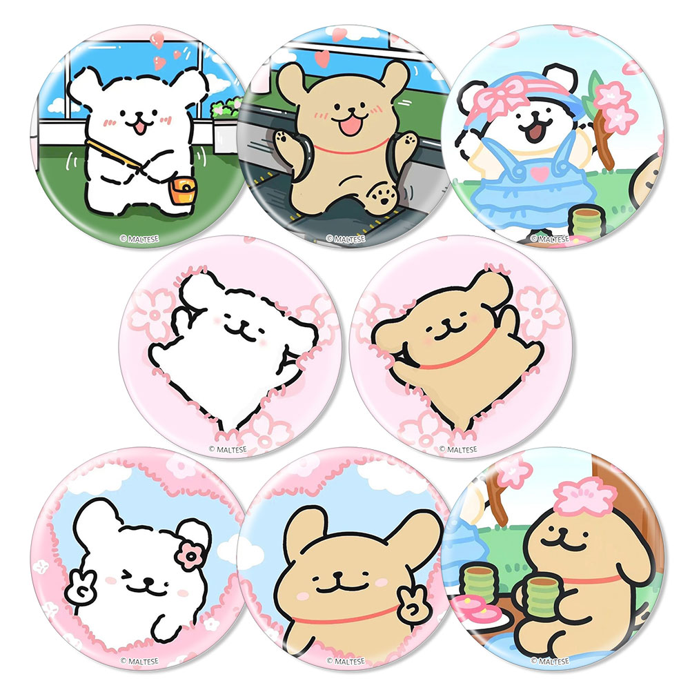 线条小狗吧唧徽章冰箱贴情侣头像表情包二次元周边谷子礼品礼物 - 图1