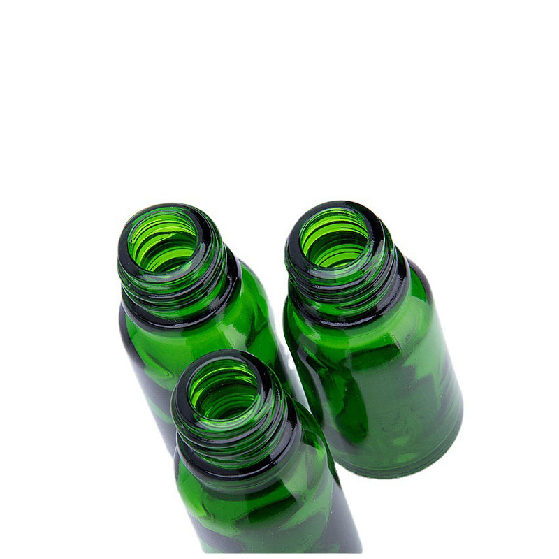 多流速可选绿色高档玻璃精油瓶5ml 德国进口小头盖精油30ml分装瓶