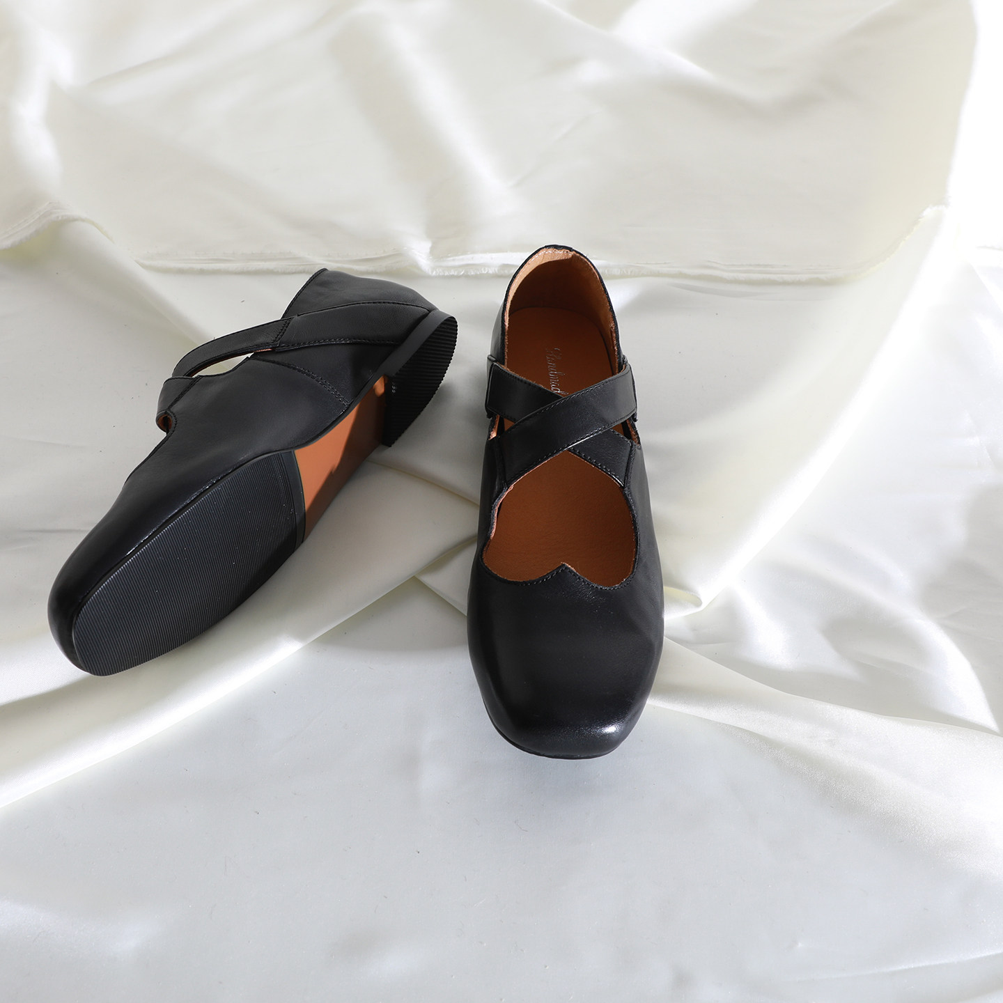 莲花府邸2026春季单鞋复头交叉带玛丽珍舒适百搭内增高牛皮女鞋子,淘宝优惠券,粉丝福利购,淘宝优惠卷