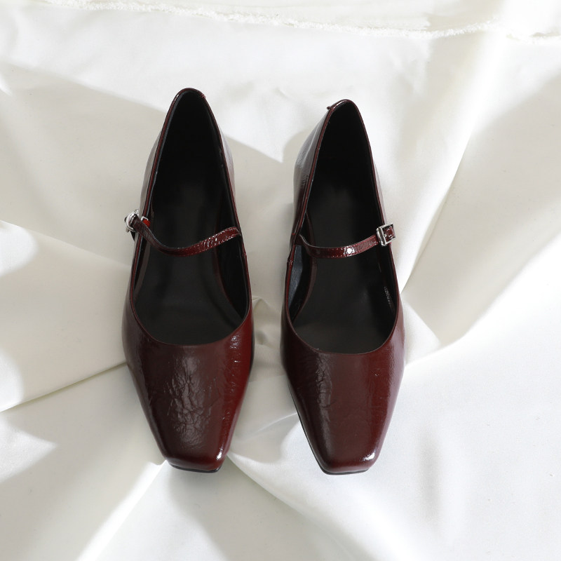 莲花府邸2025春季时尚单鞋优雅浅口鞋方头低跟玛丽珍鞋女里外全皮,淘宝优惠券,粉丝福利购,淘宝优惠卷