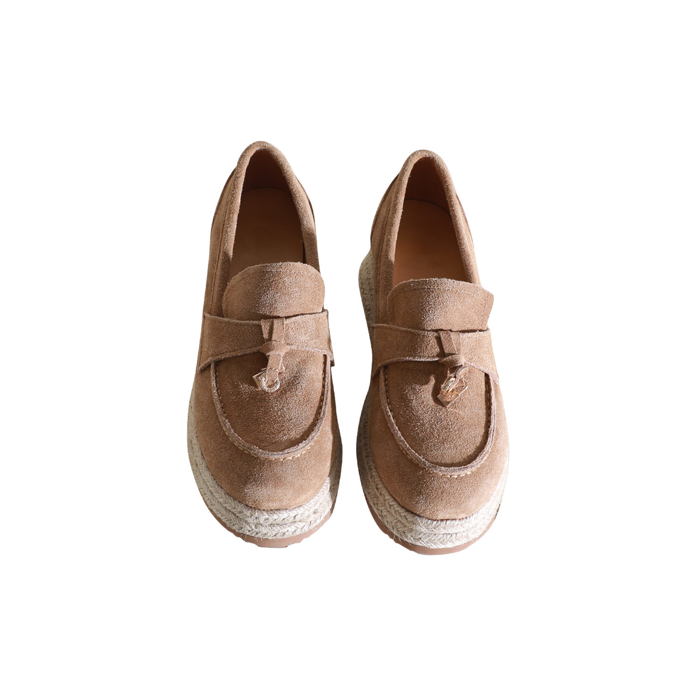 莲花府邸2026春季时尚单鞋深口流苏一脚蹬舒适休闲坡跟牛翻女鞋子,淘宝优惠券,粉丝福利购,淘宝优惠卷