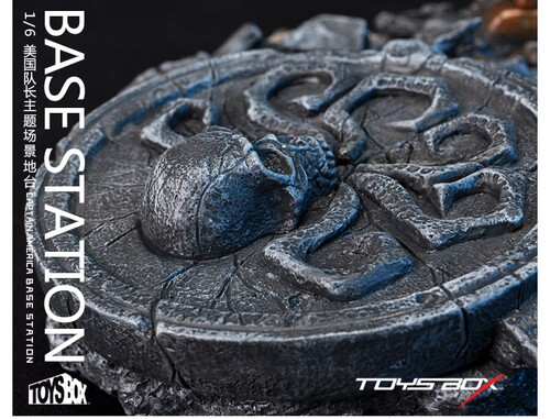 toysbox1/6HT HOTTOYS DAM 12寸人偶 兵人美国队长红骷髅主题地台 - 图0