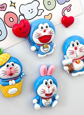 可爱卡通蓝猫立体磁性冰箱贴