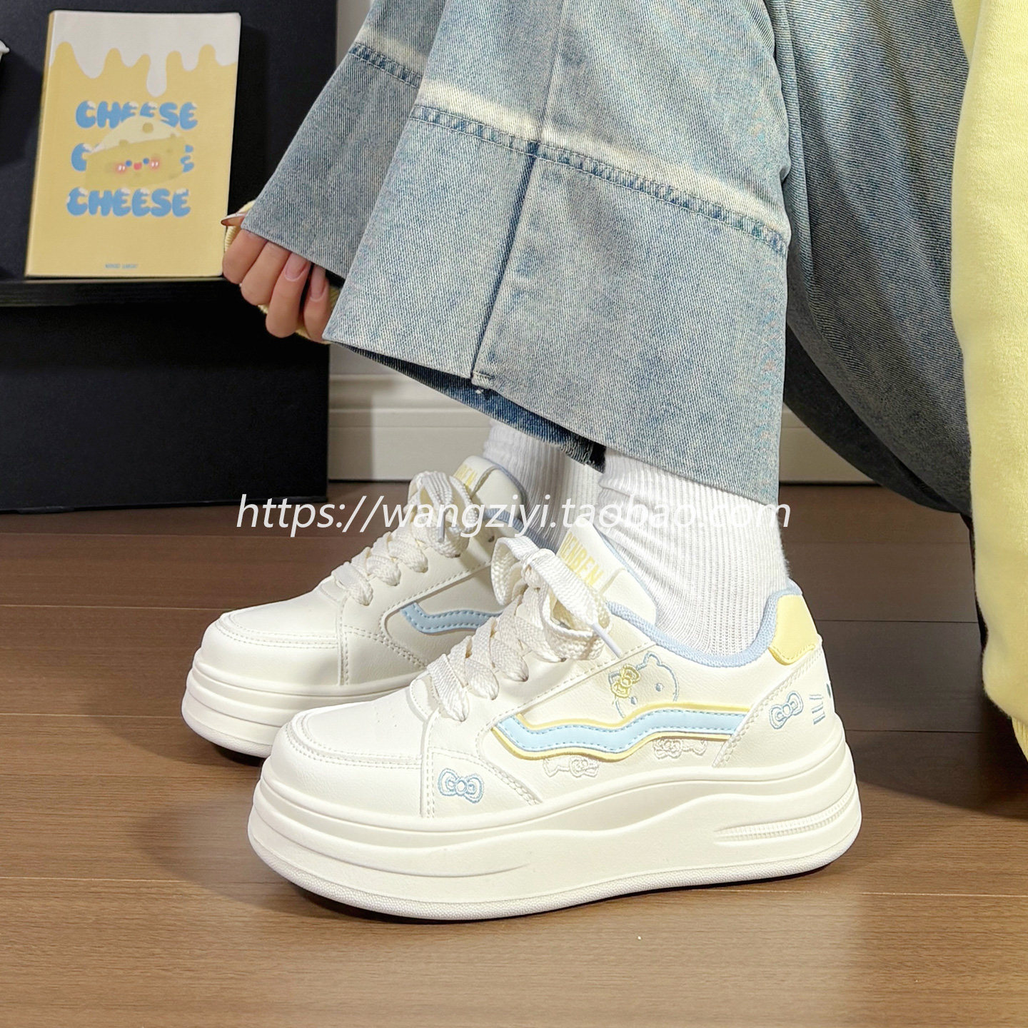 人本厚底增高小白鞋女原创2026新款休闲百搭运动轻便大头板鞋软底,淘宝优惠券,粉丝福利购,淘宝优惠卷