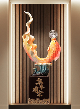 新中式招财年年有余锦鲤鱼摆件