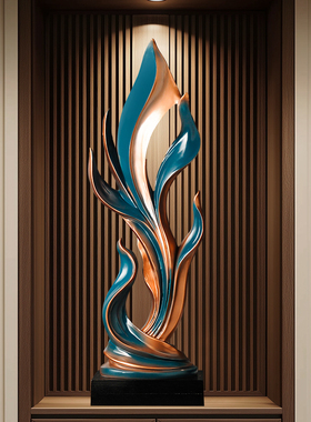 树脂抽象客厅风生水起艺术摆件