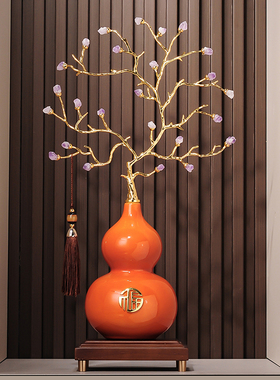 新中式客厅陶瓷招财聚财葫芦摆件