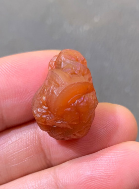 天然戈壁玛瑙阿拉善奇石精品玛瑙原石 地表经脉石  三通 小坠