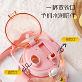 Детская пластиковая вместительная и большая трубочка со стаканом для школьников, популярно в интернете