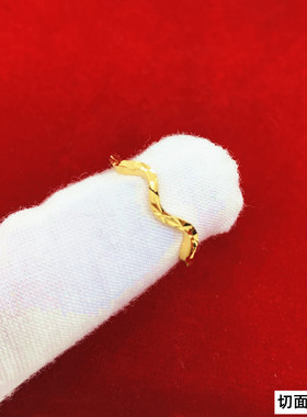 戒指欧金多多沙金不掉色个性女