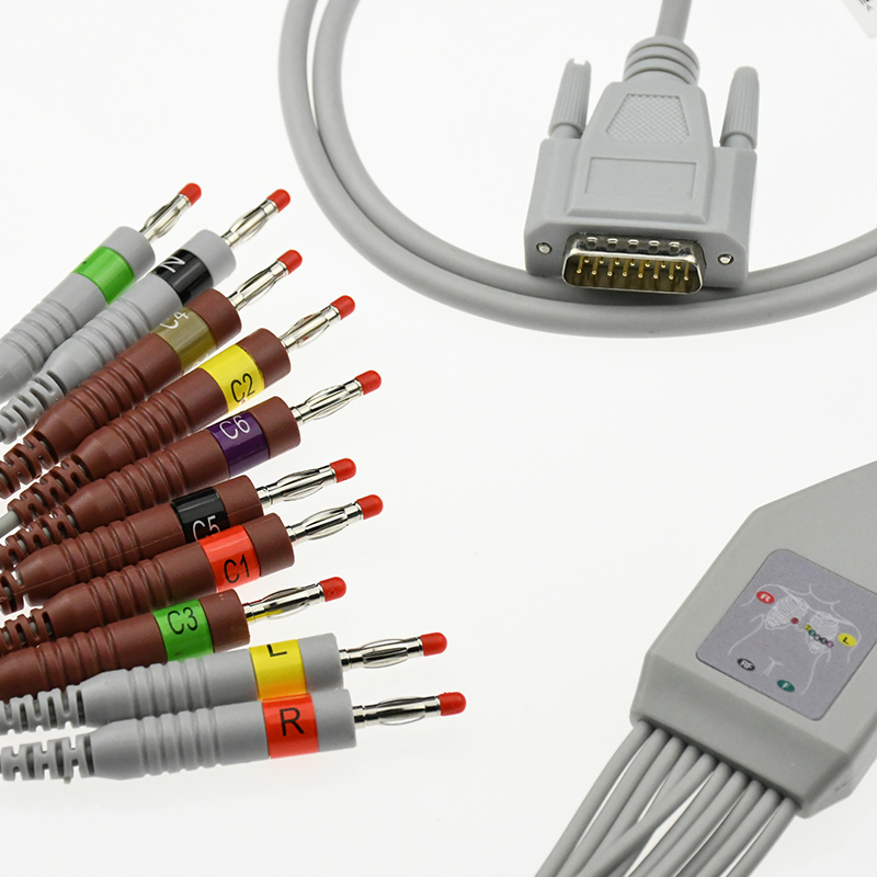 兼容R12心电图机导联线EC6408/6410EC640心电图机线4.0香蕉插 - 图0