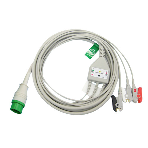 兼容T5,T8,IPM8,10UMEC,IMEC，D6D3监护仪一体三导扣式心电导联线 - 图1