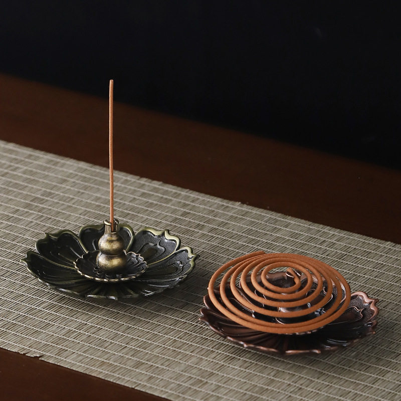 莲花香插香座点香座盘托香托线香家用室内檀香炉家用香道摆件,淘宝优惠券,粉丝福利购,淘宝优惠卷