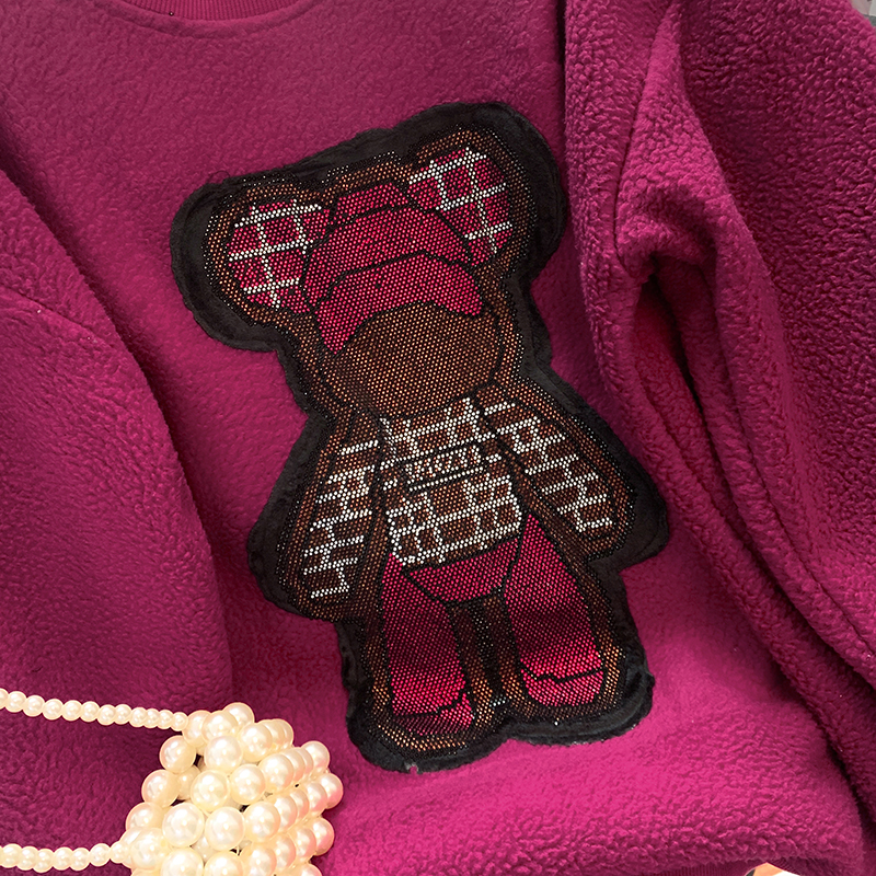 捡漏玫红色羊羔毛卫衣女装新款冬装宽松气质减龄加厚保暖百搭外套 - 图3