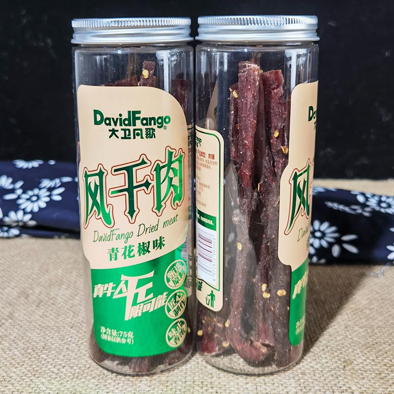 大卫凡歌风干肉干手撕猪肉风干条香辣孜然味麻辣休闲青花椒小零食 - 图3