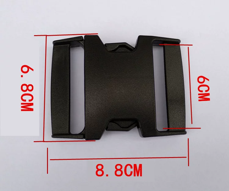 Plastic big bag accessory with clasp, 6cm, 60mm