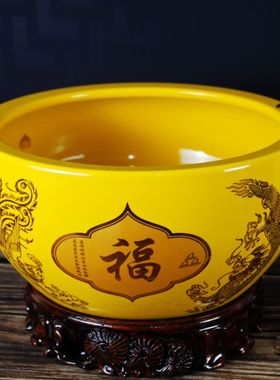 摆件聚宝盆家装景德镇陶瓷