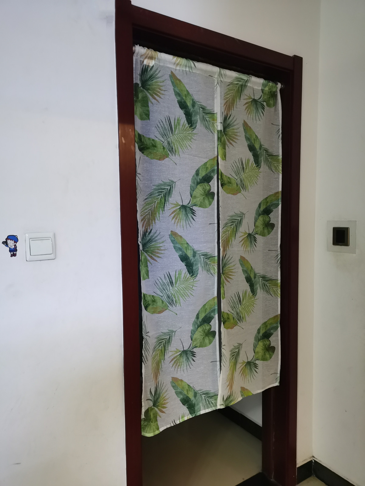 出口日本剩余半透纱帘半截门帘布帘风水隔断帘85*150cm_虎窝淘