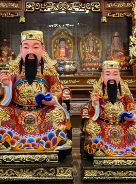 佛堂文昌帝君香樟木神像中式