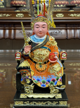 报马仙神像香樟木雕骑马将军黄小跑骑马灵童黄小乐报马将军