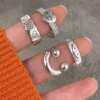 Sweet and cool smiley face graffiti smile ring for women versatile fashion personality temperament S925 silver open ring index finger ring trendy