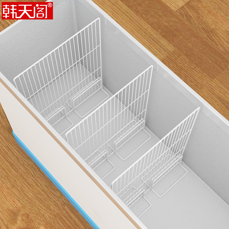 冰柜隔断挡板单面加密分隔栏冷藏柜隔层网内置物架冰箱冷冻分隔板-图2