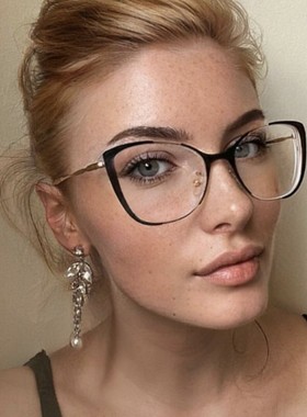 防蓝光猫眼复古男女素颜镜