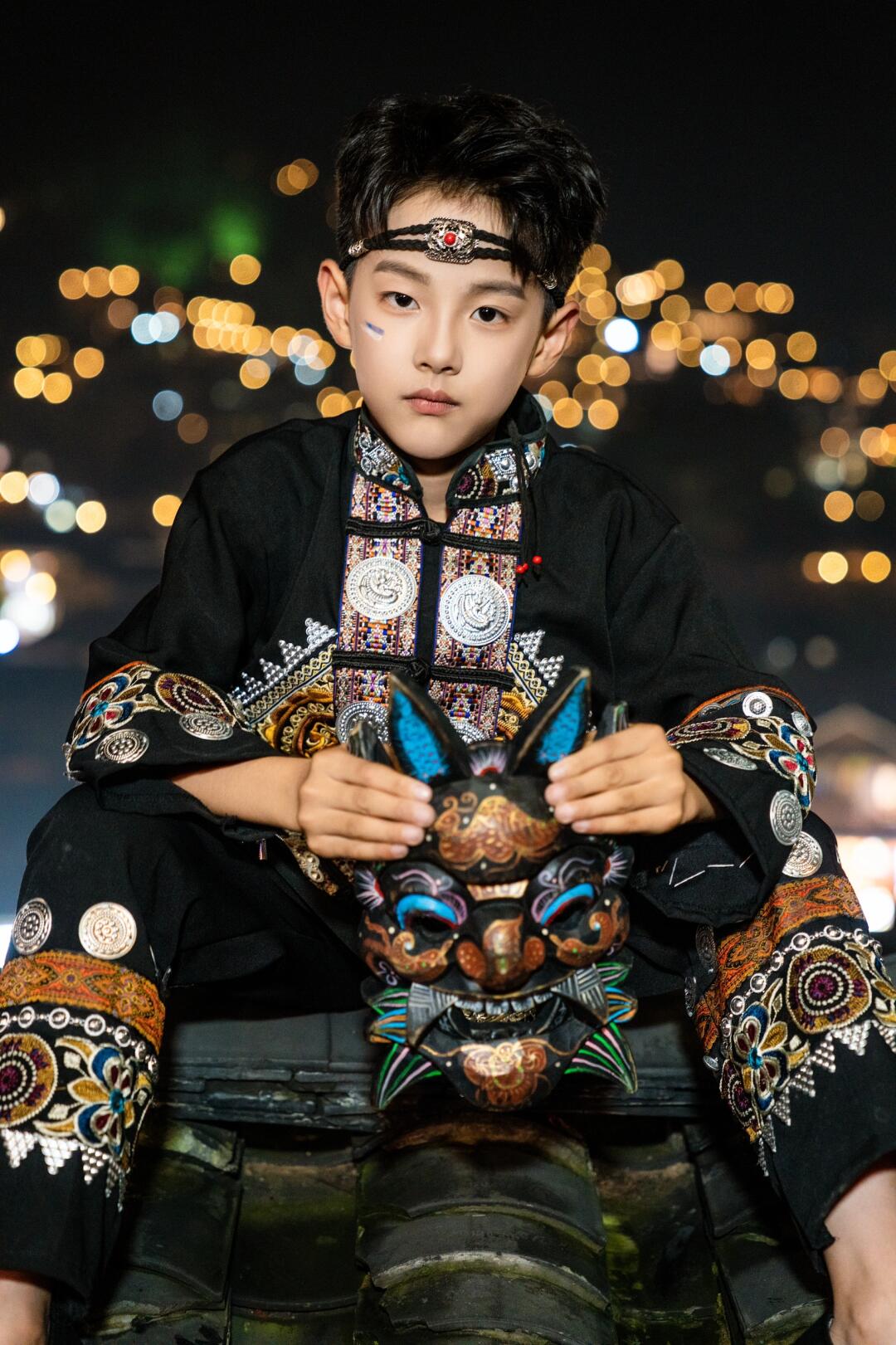 苗族服装男童少数民族男装刺绣服装儿童土家族服饰苗疆旅拍爆款新 - 图0