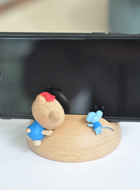 实木生日礼物桌面摆件HelloKitty