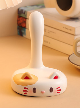 日本进口三花猫手机支架桌面摆件