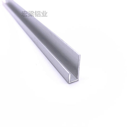 铝合金不等边U型槽15*5内径3广告牌挂画卡槽木板包边装饰条型材 - 图1