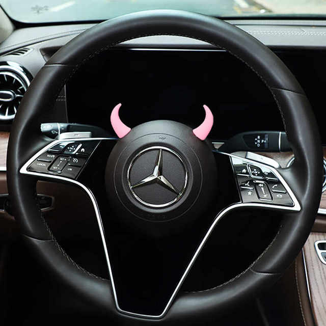 Steering wheel devil horn cute car decoration ornaments